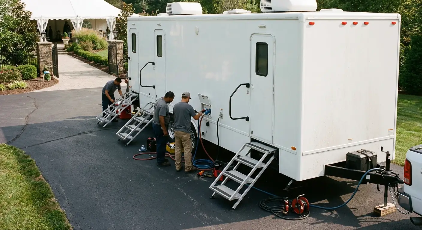 Luxury Restroom Trailer in Lake Forest, IL