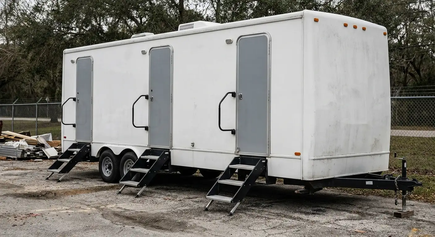 Luxury Restroom Trailer Exterior in Lake Forest, IL