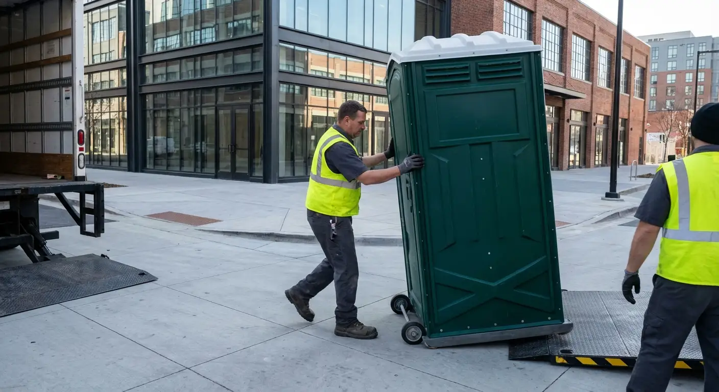 Portable restroom services in Lake Forest Arts District